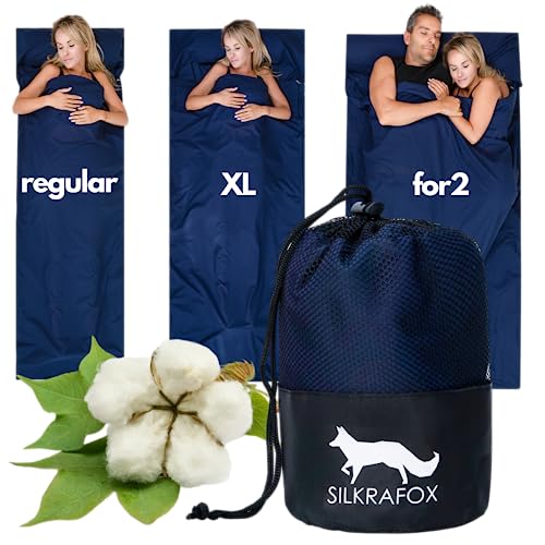 Saco de Dormir SILKRAFOX (Algodão - Bege - 190x70 cm) Silkrafox - Sacos de dormir - algodão, bege, 190x70 cm