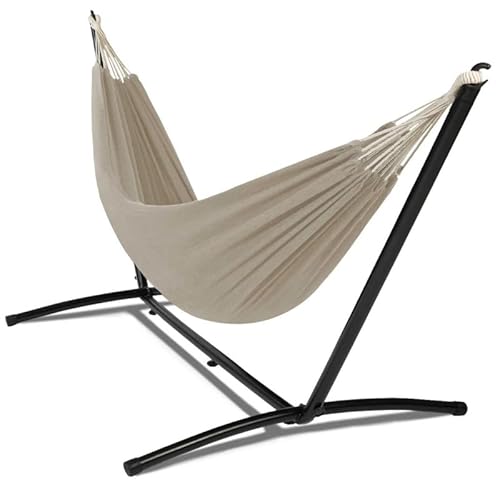 Cama para Campismo ID MARKET Hammock com suporte de metal e tecido topo IDMarket - Móveis de exterior - camping, suporte de metal, tecido