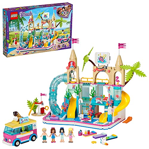 LEGO Friends - Parque Aquático de Diversão Verão (Idade Mínima Recomendada: 6 anos) LEGO - Blocos de encaixe - parque aquático, diversão verão, 6 anos, amiga mia, piscina, ondas gigantes