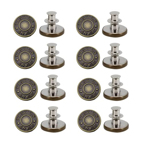 Botoes De Tecido 8 Unidades 17 Mm (Castanho) Aeuezxx - Fixadores e fechos de artesanato - 8 unidades, 17 mm, castanho
