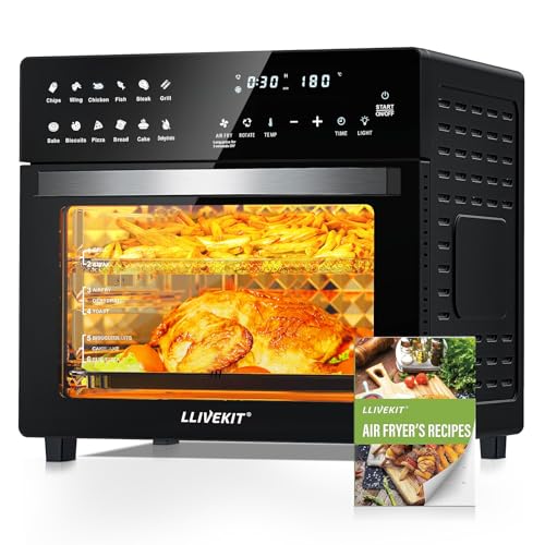 Fritadeira sem Óleo LLIVEKIT 26L (1700W - Preto) LLIVEKIT - Eletrodomésticos de cozinha - 1700W, 26L, sem óleo, preto