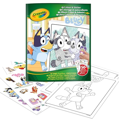 Álbum de Colorir com Autocolantes CRAYOLA Bluey CRAYOLA - Livros - álbum, colorir, autocolantes, Bluey, folhas soltas