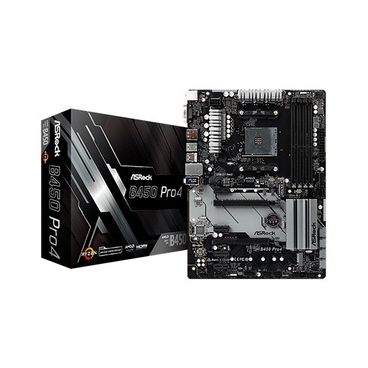 Motherboard ASROCK B450 PRO4 (Socket AM4 - AMD B450 - ATX) Asrock - Placas-mãe - socket am4, amd b450, ATX