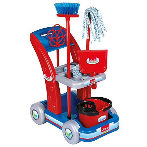Conjunto de utensílios de cozinha FARO GIOCHI Vileda Faro - Brinquedos - 6 peças, limpeza, rodas, infantil