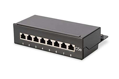 Painel de conexões DIGITUS DN-93701 em Preto Digitus - Painéis de conexão - conexões rj45, metal preto, blindado, lsa color code