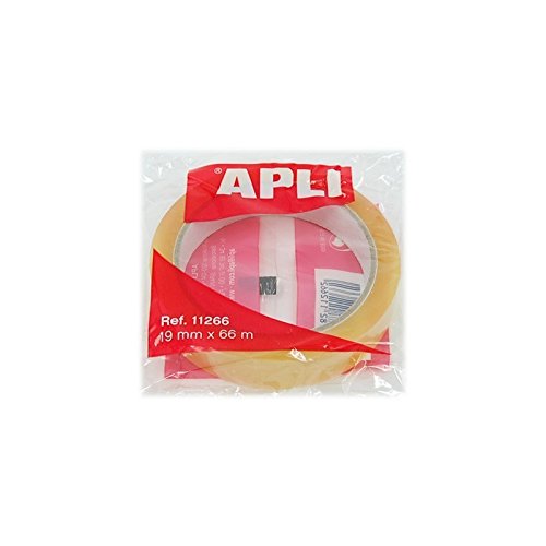 Fita Adesiva Transparente 19 Mm X 66 M 8 Unidades APLI - Fitas adesivas de escritório - transparente, 19 mm, 66 m, 8 unidades
