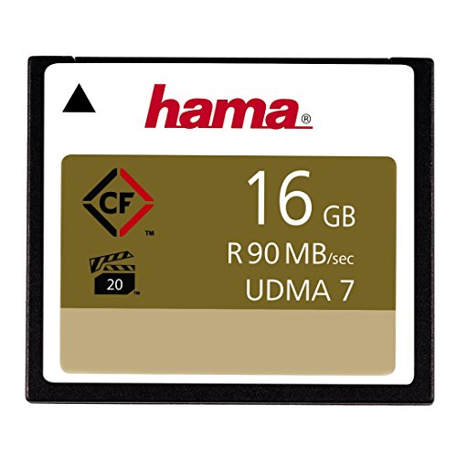 Cartão de Memória HAMA 16GB CompactFlash Hama - Cartões de memória flash - 16GB, CompactFlash, 90 MB/s, plástico de bolhas