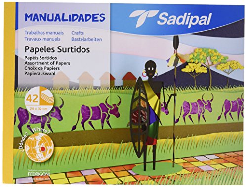 Caixa de Papéis para Trabalhos Manuais SADIPAL 5981 (42 Unidades) Sadipal - Papel de arte e artesanato - caixa, papéis, trabalhos manuais, sadipal, 5981, 42 unidades