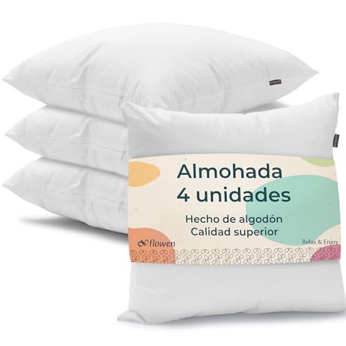 Almofadas de Interior HOME & LIVING 4 Unidades (Branco - Espuma) FBC - Material de enchimento e acolchoamento - branco, espuma, interior