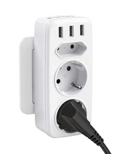 Extensão Elétrica LADRON Multiple (4000 W - 4 Tomadas) PAWEIYA - Baterias - 4 tomas, 3 portas usb, 4000 W