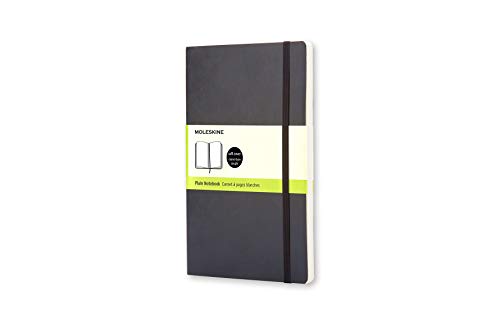 Caderno Liso Moleskine Soft Preto Bolso 10.5x16cm Moleskine - Cadernos e bloco de notas - 10.5x16cm, preto, bolsa, moleskine