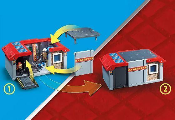 Playmobil City Action 71193 (Jogos de Construção) PLAYMOBIL - Brinquedos - helicóptero, bombeiros, estação de bombeiros, carro