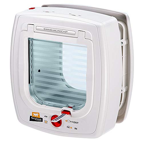 Porta para Gatos FERPLAST Swing Microchip Branco FERPLAST - Portas para animais de estimação - gato, microchipe, branco