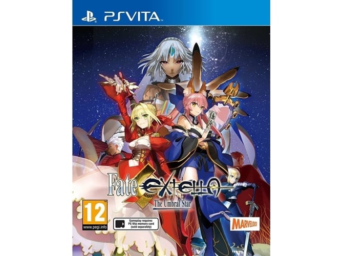 Jogo PSVita Fate/Extella: The Umbral Star! PQube - Software de jogos de vídeo - hack-and-slash, Fate, Servants, ação