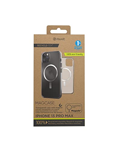 Capa para Telemóvel Muvit Recycletek | Transparente Muvit - Peças de reposição para telemóveis - reciclado, transparente, magsafe