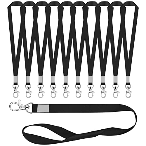Cordão com mosquetão COZLLY 10 peças (Preto) Cozlly - Cordões de pescoço - cordão, mosquetão, cozllly, poliéster, identificação