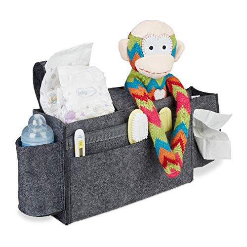 Organizador de Roupa Infantil Relaxdays | Cinzento Relaxdays - Organizadores de fraldas - organizador, roupa infantil, cinzento, bolsa relaxdays, design moderno, funcionalidade