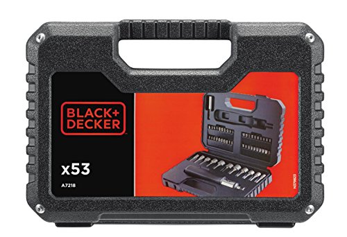 Caixa de Ferramentas Black & Decker 53 Peças (Ferramentas) BLACK + DECKER - Acessórios para brocas e parafusadeiras - 1000 V, 53 peças, preto, azul