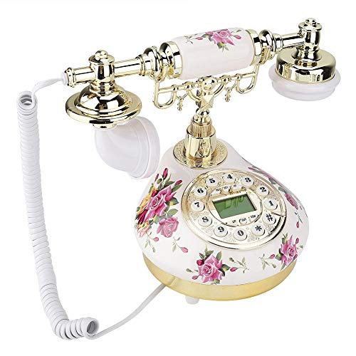 Telefone fixo retro/vintage com identificação de chamada JUNLUCK Junluck - Telefones com fios - identificação de chamada, preto, retro, vintage