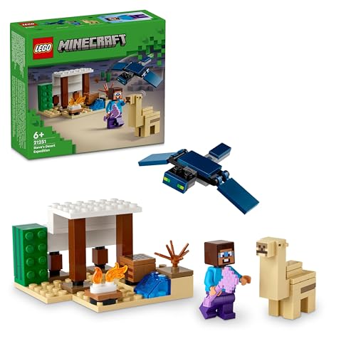 LEGO Minecraft: Expedição a Expédition de Steve au Désert (Idade Mínima Recomendada: 8 anos) LEGO - Blocos de encaixe - lego, minecraft, expedição, steve, deserto