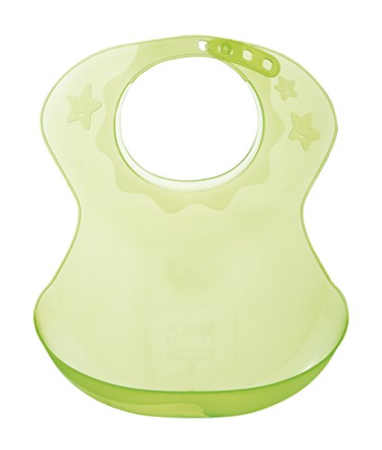 Biberão TIGEX Bavoir Semi Rígido Transparente (0-6 meses) TIGEX - Amamentação e alimentação - 0-6 meses, polipropileno, hypoallergenic, easy to clean