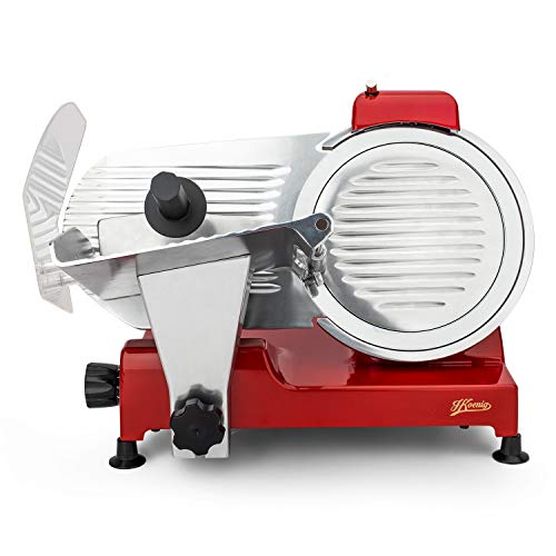 Máquina de Corte em Fatias H.KOENIG MSX254 H.Koenig - Eletrodomésticos - cortadora elétrica, preto, vermelho, aço inoxidável