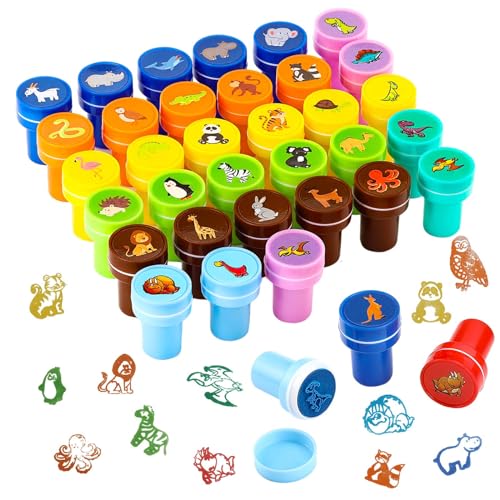 Brinquedo de Trabalhos Manuais LITIMKAT 36 Sellos para niños (3 anos) Litimkat - Rotuladoras - selos, 3 anos, cores, borracha
