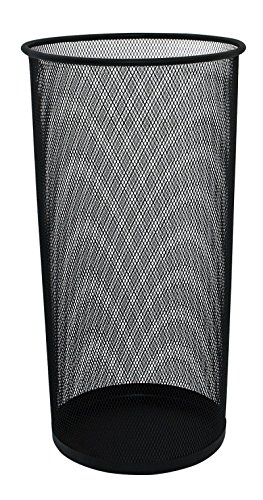 Cesto de Arrumação Q-CONNECT Metal (Preto - Plástico e Metal - 27.5x50cm) Q-Connect - Cestas - plástico, metal, 27.5x50cm