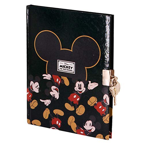 Caderno DISNEY Mickey Mouse (Preto - 21x15cm) Disney - Cadernos e bloco de notas - mickey mouse, preto, 21x15cm, páginas lisas