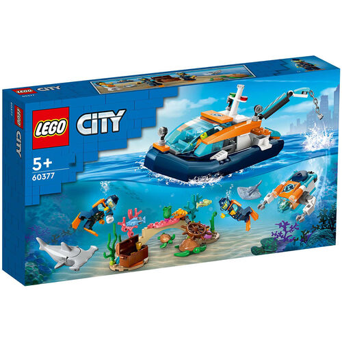 LEGO City: Barco de Pesca Explorador (Idade Mínima Recomendada: 5 anos - 105 peças) LEGO - Blocos de encaixe - barco, pesca, explorador, lego city