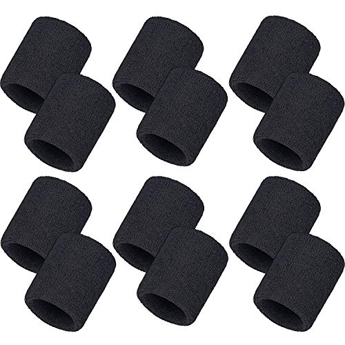 Sweatband 12 Unidades Preto Sportis Bememo - Pulseiras de pulso - sweatband, 12 unidades, preto, sportis