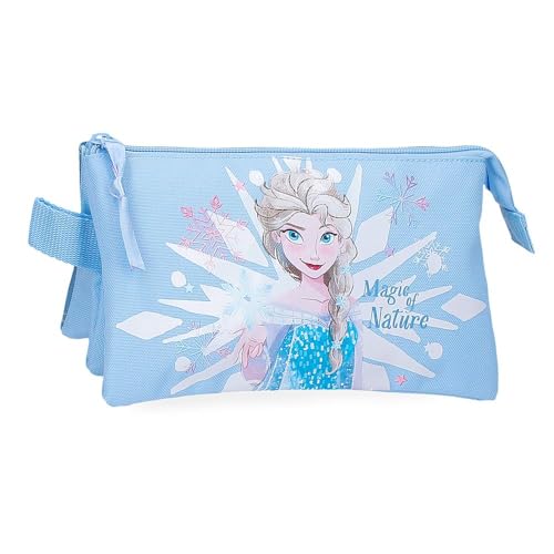Mala de Ombro FROZEN (Azul - 21.5 x 11 x 4 cm) Disney - Estojos para canetas e lápis - frozen, azul, acolchoada, metálico, disney