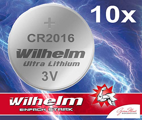Pilha Recarregável BATERIA WILHELM CR2016 Wilhelm - Baterias - recarregável, litio, 3V, calculadora