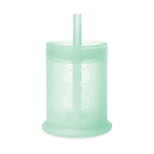 Copos de Treino OLABABY Silicone com Tampo de Paja (6M) olababy - Copos e canecas - silicone, 100% segurança, tampa translúcida, medidor