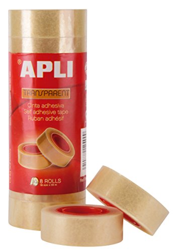 Fita Adesiva Transparente Apli Celotex 19Mm X 33M 8 Unidades APLI - Fitas adesivas de escritório - 19mm x 33m, transparente, 28 micras, adesão forte