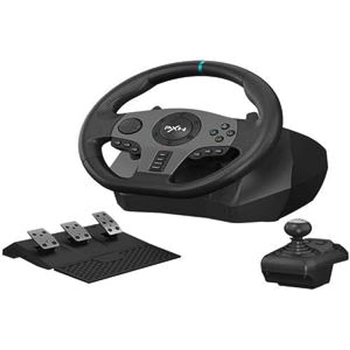 Volante + Pedais PXN 8717 (Multiplataforma - USB) OEM - Controladores de jogo - volante, pedais, multiplataforma, usb