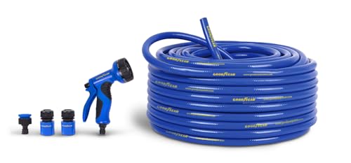 Mangueira de Jardim GOODYEAR 25m - 3 Capas GOODYEAR - Mangueiras de jardim - 25m, pvc flexível, anti torção, conectores rápidos, pulverizador