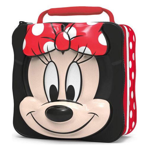 Mochila de Lancheira Minnie Mouse Vermelha Disney - Porta-alimentos e bebidas - minnie mouse, vermelha, fecho, alça