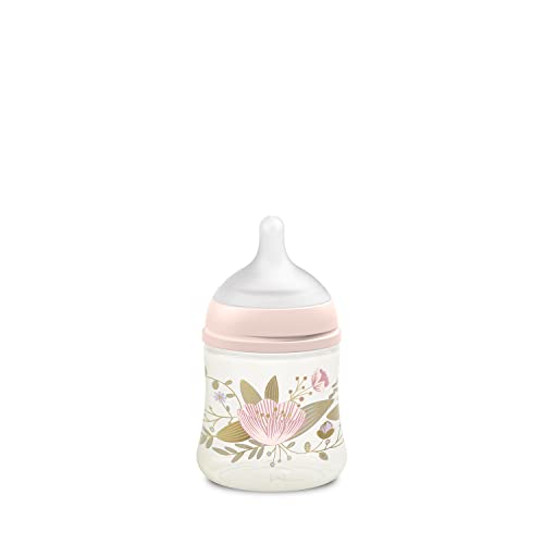 Biberão SUAVINEX 150 Ml (0 Meses - Rosa) Suavinex - Biberões - 150 ml, silicone, fluxo lento, válvula de segurança