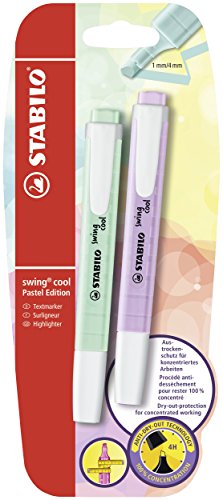 Marcador STABILO Swing Cool Pastel (Multicor) Stabilo - Marcadores e marcadores de texto - pastel, multicor, traço fino, 4 horas