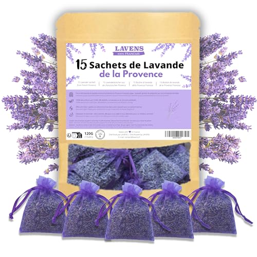 Lavens 15 Bolsas de Lavanda Perfumadas 120 G Lavens - Aromatizadores de ambiente - lavanda, perfumada, 120 g