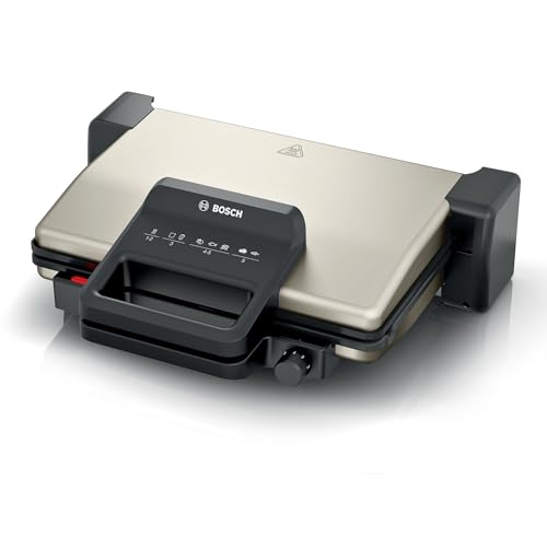 Grelhador de Placas BOSCH TCG3302 (2000 W) Bosch Electrodomésticos - Torradeiras e grelhadores - 2000 W, preto prateado, alumínio, fácil de limpar