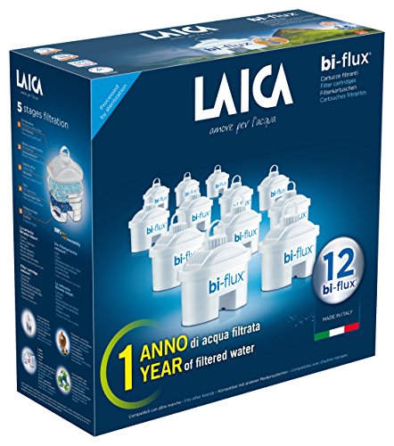Filtro de água LAICA Bi-flux (12 unidades) Laica - Cartuchos de filtro de água - recarga, branco, resistente à temperatura