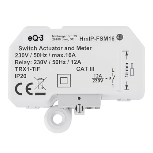 Atuador para Casa Inteligente HomeMatic HmIP-FSM16 Atuador de Comutação Homematic IP - Interruptores e relés especiais - atuar, casa inteligente, homematic, hmip-fsm16, comutacao