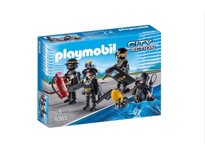 Playmobil City Action 9365 Equipa das forças especiais (Jogos de Fazer) PLAYMOBIL - Brinquedos - forças especiais, polícia, quatro figuras, acessoires