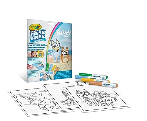 Kit de Desenho Crayola Color Wonder Azul CRAYOLA - Materiais de arte e artesanato - 18 folhas, 4 marcadores, transparente, sem mancha