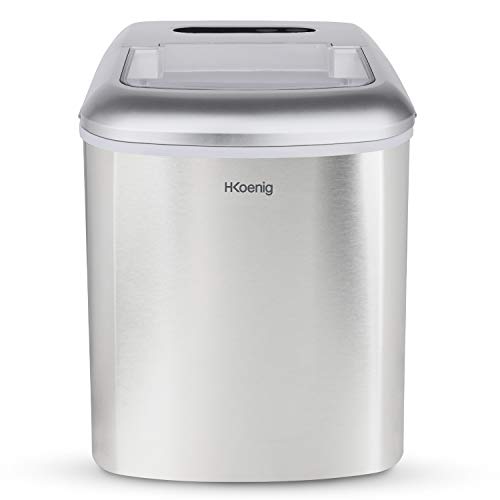 Máquina de Fazer Gelado H.KOENIG KB20 (Capacidade: 12 Kg - 24h) H.Koenig - Máquinas de gelo - 1,2 kg, 24h, visor LED, inox