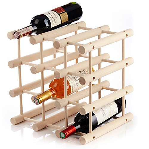 Estante de Vinho UP HOME Madeira (Castanho - 33 x 25 x 16 cm) UP Home - Suportes para vinhos - castanho, 33x25x16 cm