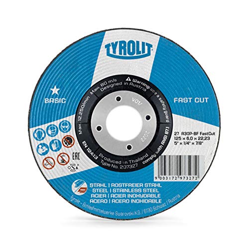 Disco de Corte TYROLIT 297327 - 27A30P-BF Tyrolit - Acessórios de moedor - disco corte, tyrolit, 297327, 27a30p-bf