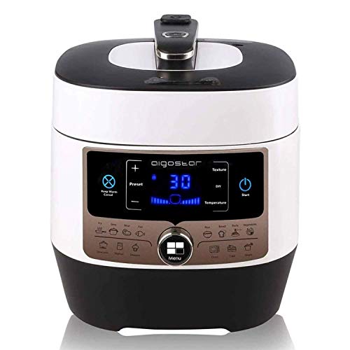 Panela de Pressão AIGOSTAR Panda30HGZ (Aço Inoxidável - 6 L) Aigostar - Panelas de pressão e esterilizadores - aço inoxidável, 6 L, pressão